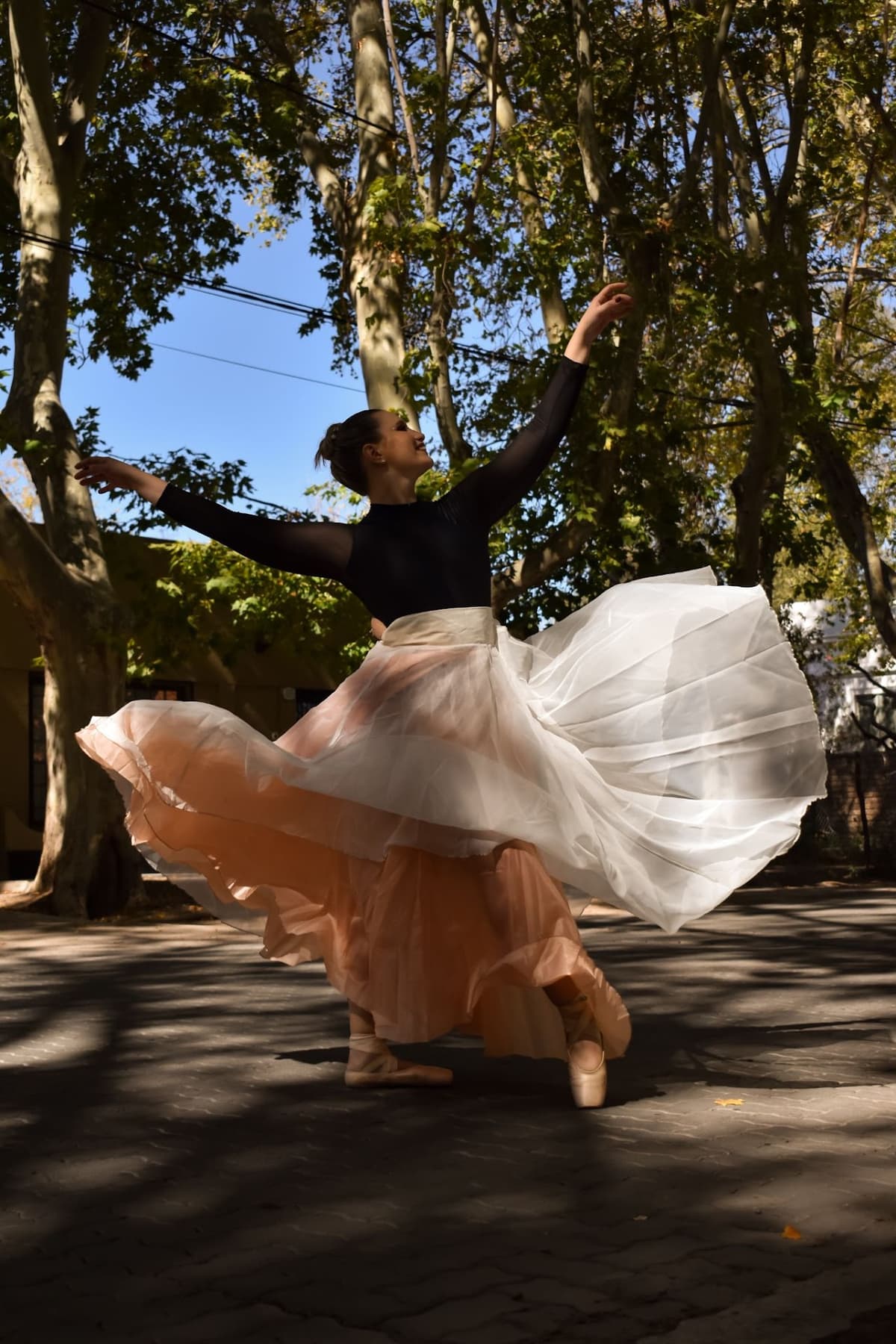 Brunela en postura de danza